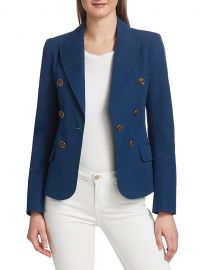 Eliza Double-Breasted Stretch-Cotton Jacket at Saks Fifth Avenue